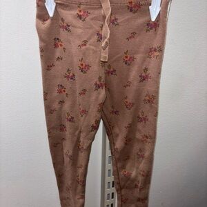 Zara Kids Tan Floral Leggings